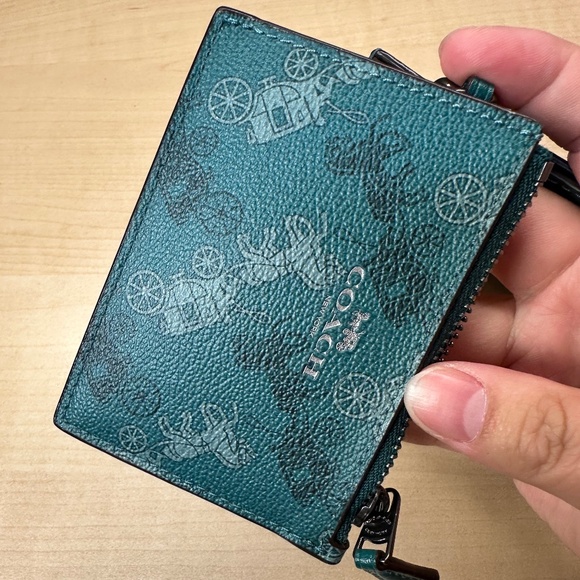 NWT! RARE! COACH LANYARD WALLET SET ID HOLDER HORSE AND CARRIAGE F79945 GREEN - Picture 8 of 10